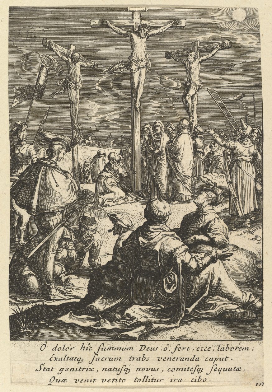 Kristus på korset, fra The Passion of Christ, midten av 1600-tallet. av Nicolas Cochin