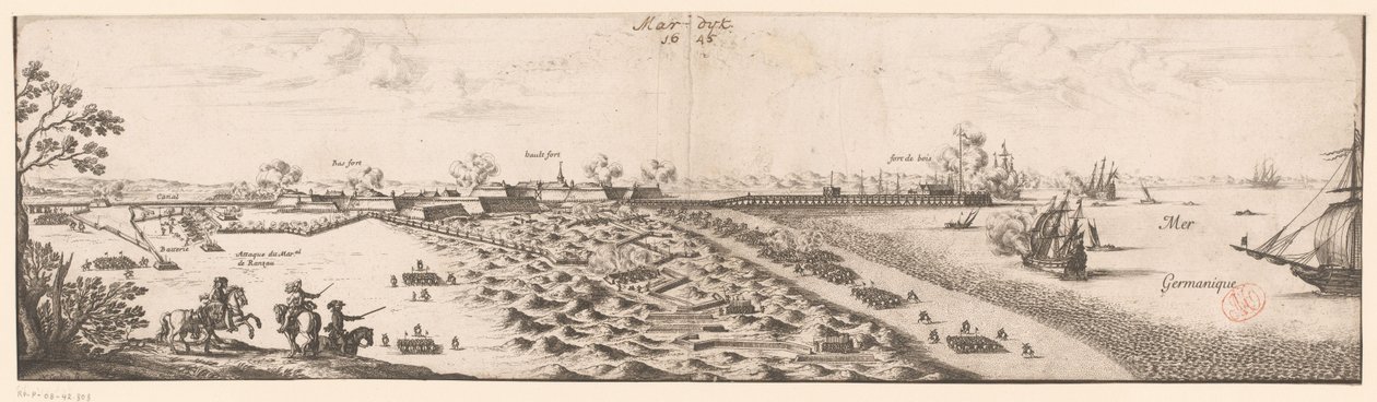 Kart over Mardijk, 1645 av Nicolas Cochin