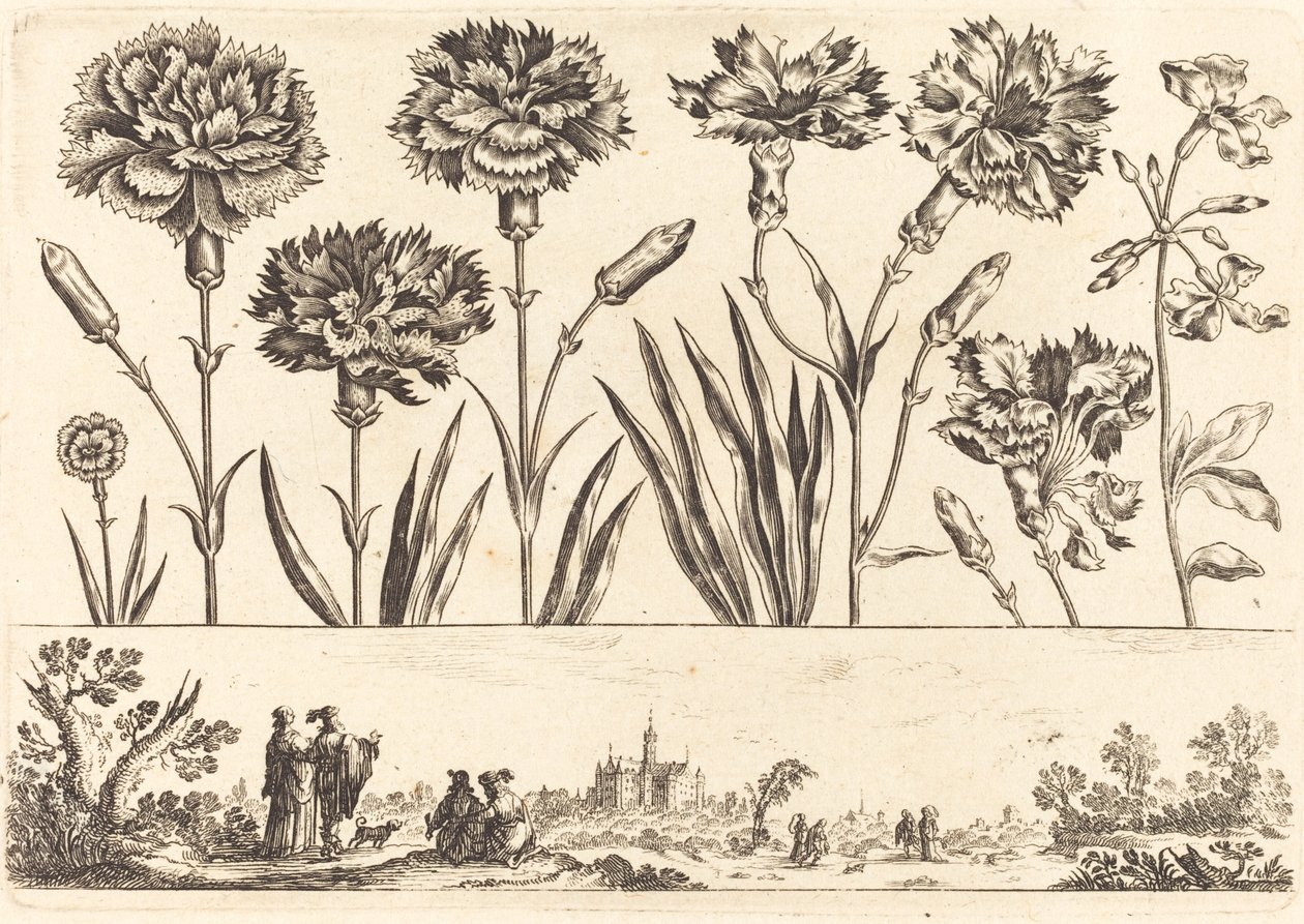 Blomstertrykk nr.9 av Nicolas Cochin after Balthasar Moncornet