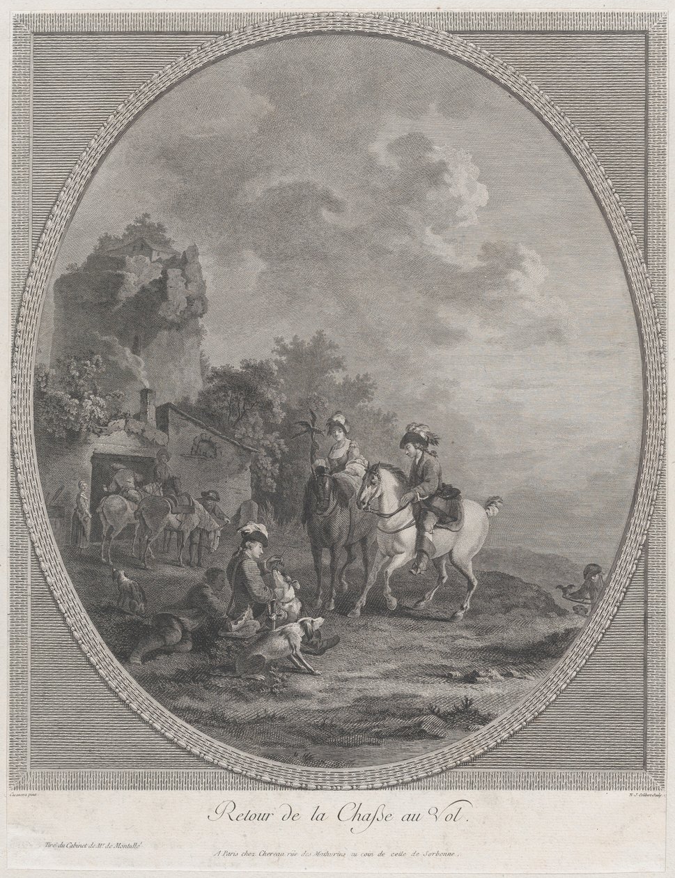 Retur fra viltjakten, 1786., 1786. av Nicolas Colibert