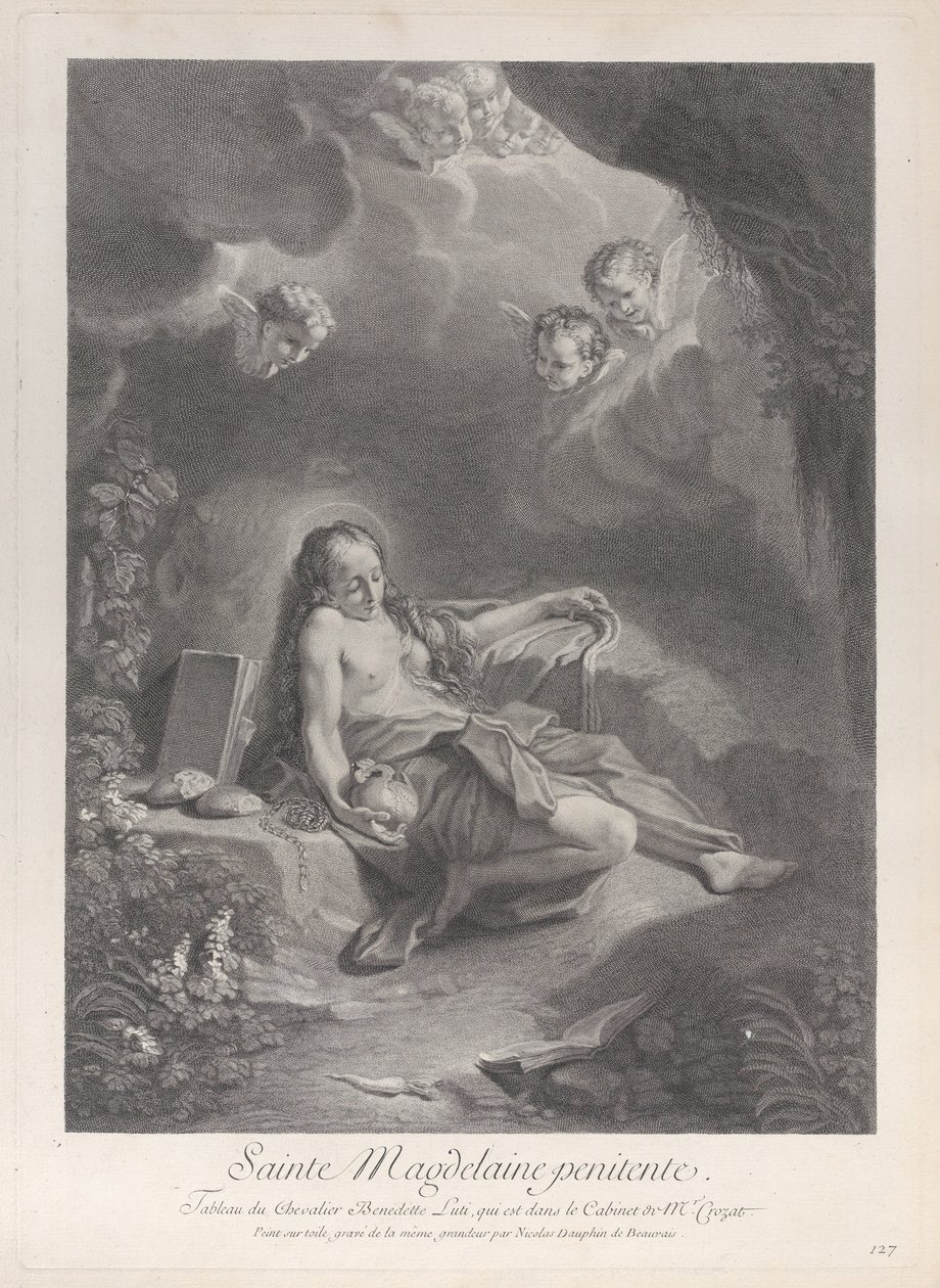 Den angrende Maria Magdalena, ca. 1729. av Nicolas Dauphin de Beauvais