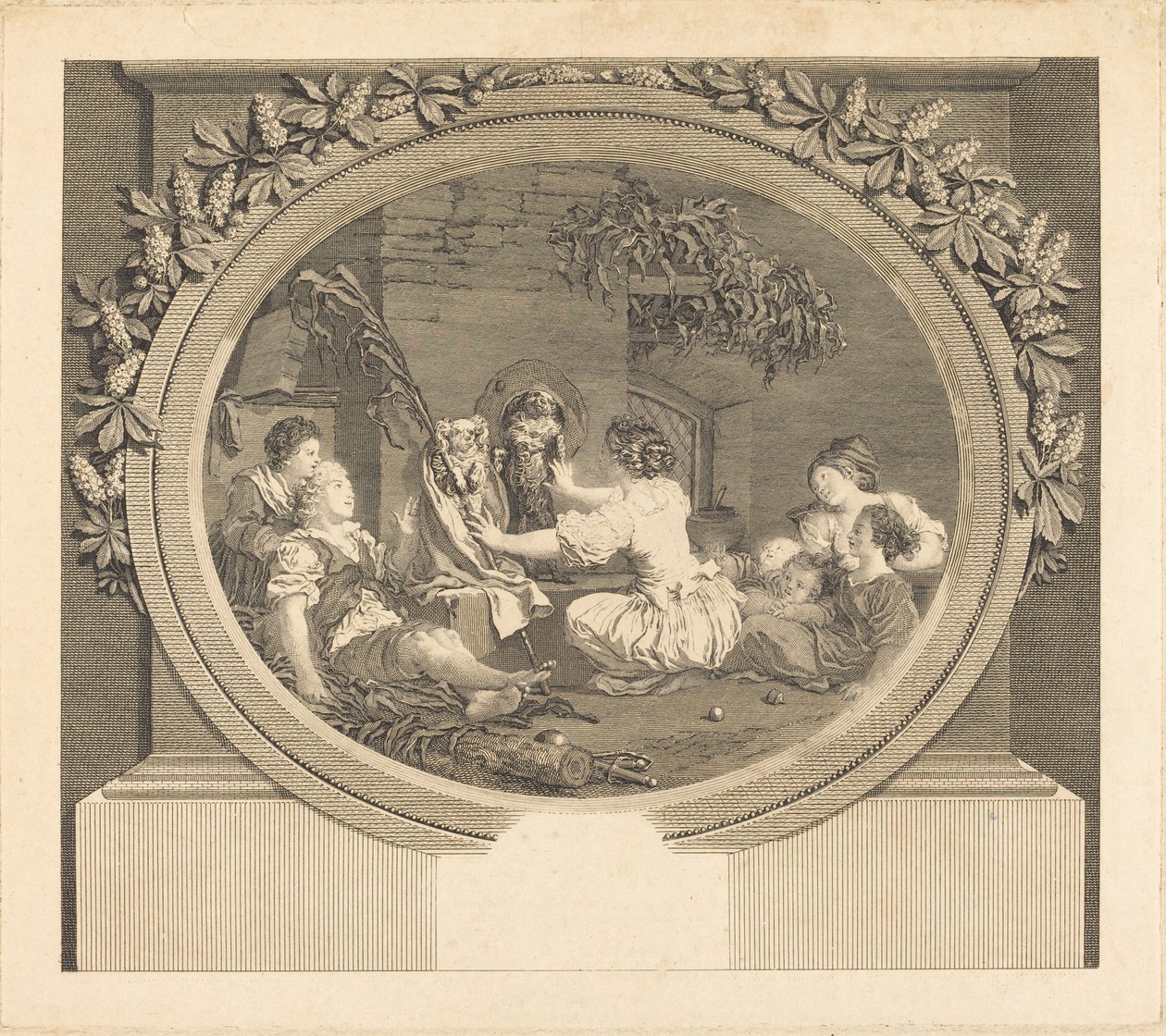 Utdanning er alt av Nicolas Delaunay after Jean Honoré Fragonard