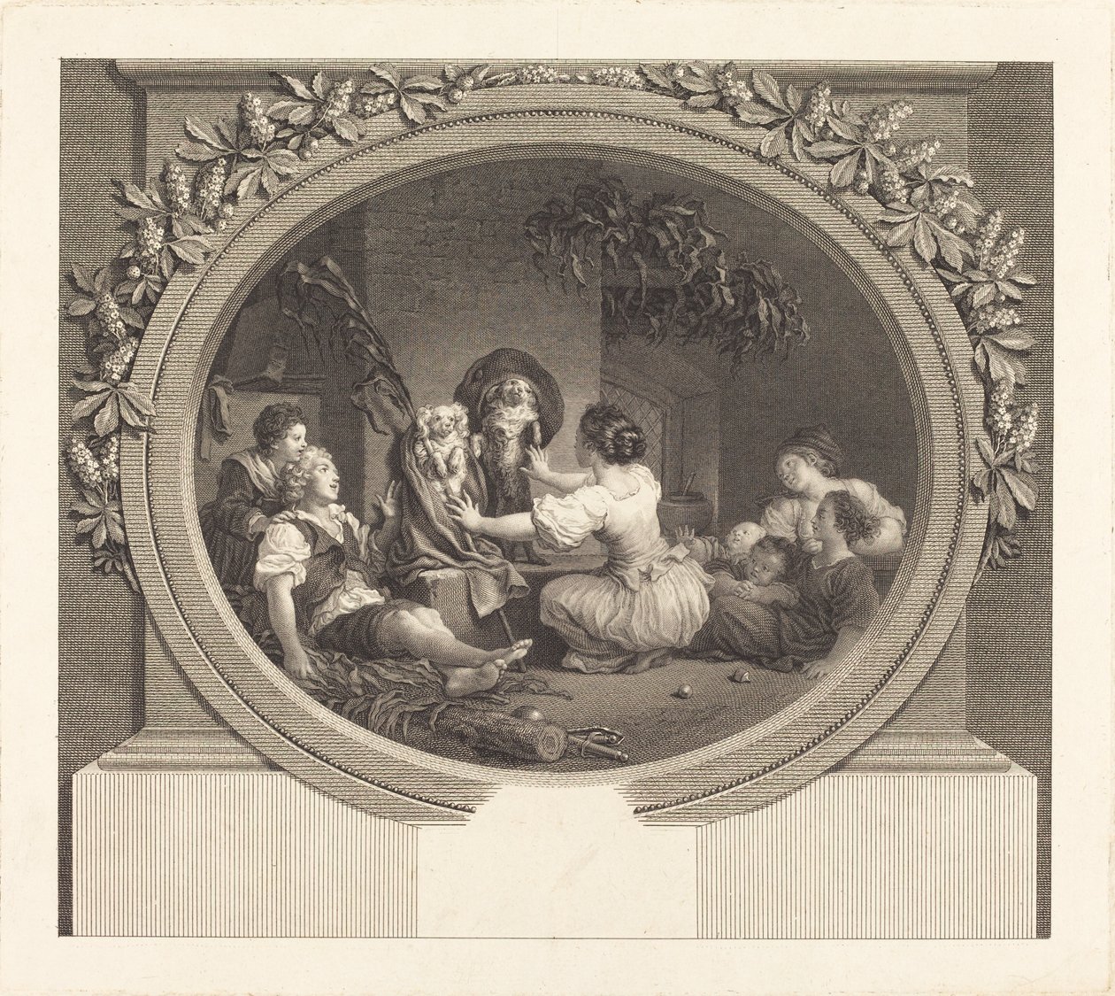 Utdanning er alt av Nicolas Delaunay after Jean Honoré Fragonard