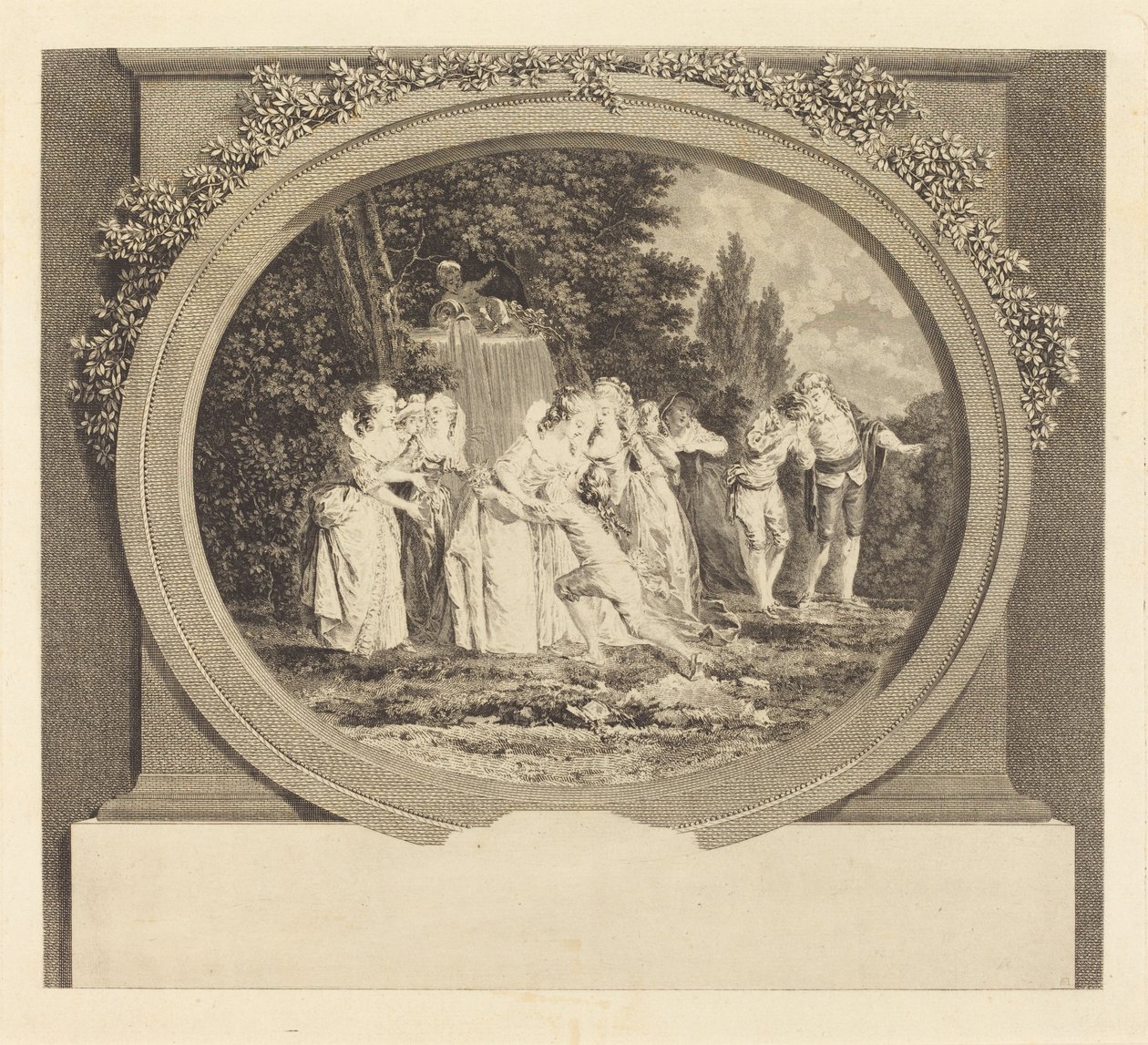 Ønsker akseptert av Nicolas Delaunay after Jean Honoré Fragonard
