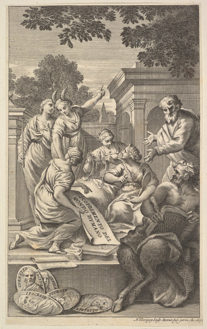 Allegorisk komposisjon som feirer humaniora, 1695. av Nicolas Dorigny