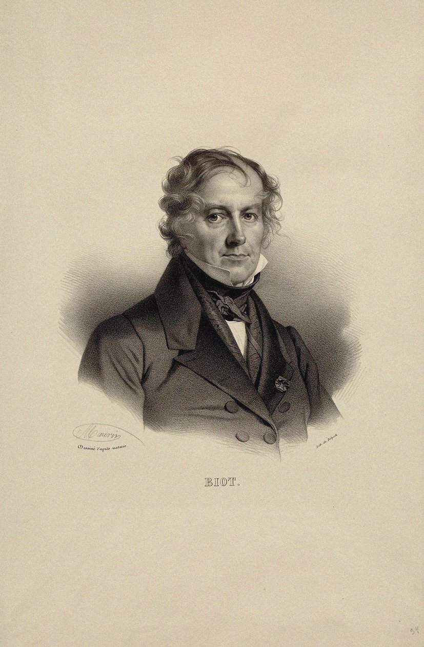 Portrett av Jean Baptiste Biot 1774-1862. av Nicolas Eustache Maurin