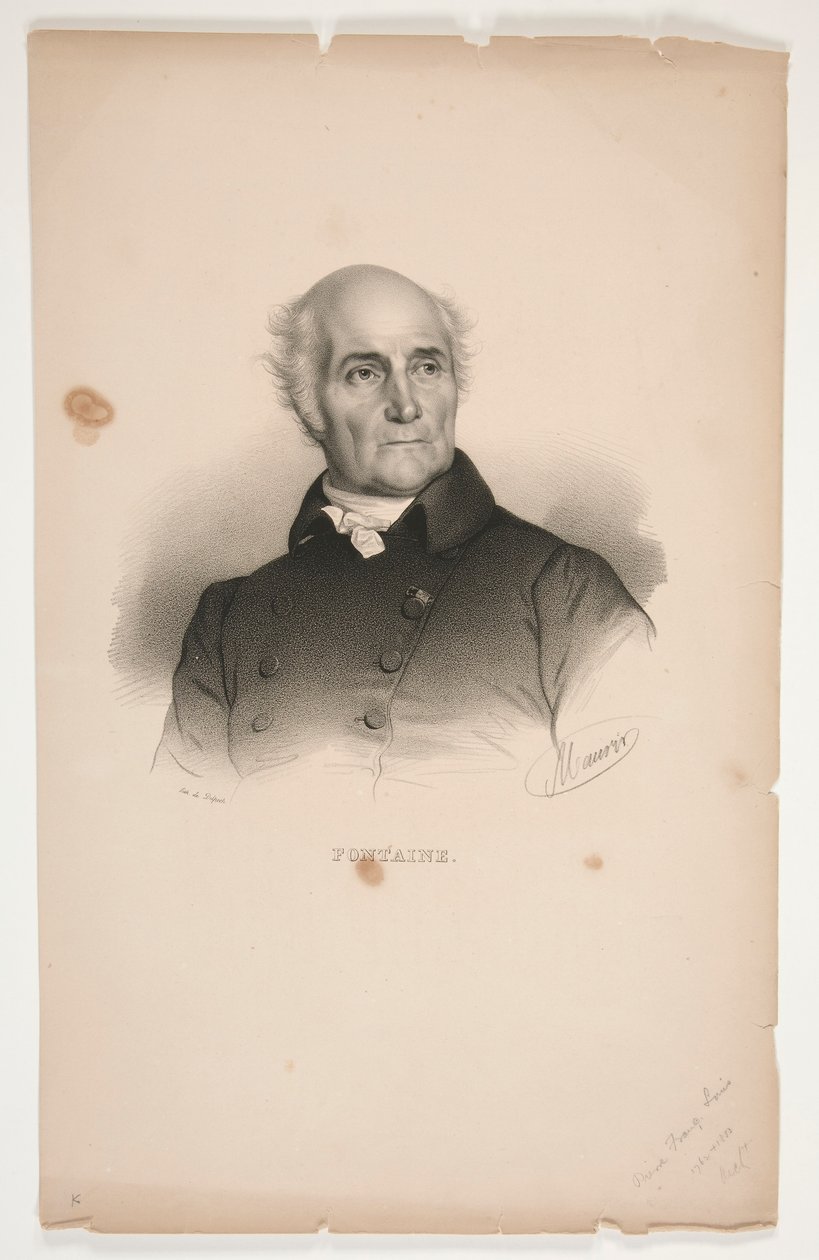 Portrett av Pierre-Francois-L?onard Fontaine av Nicolas Eustache Maurin