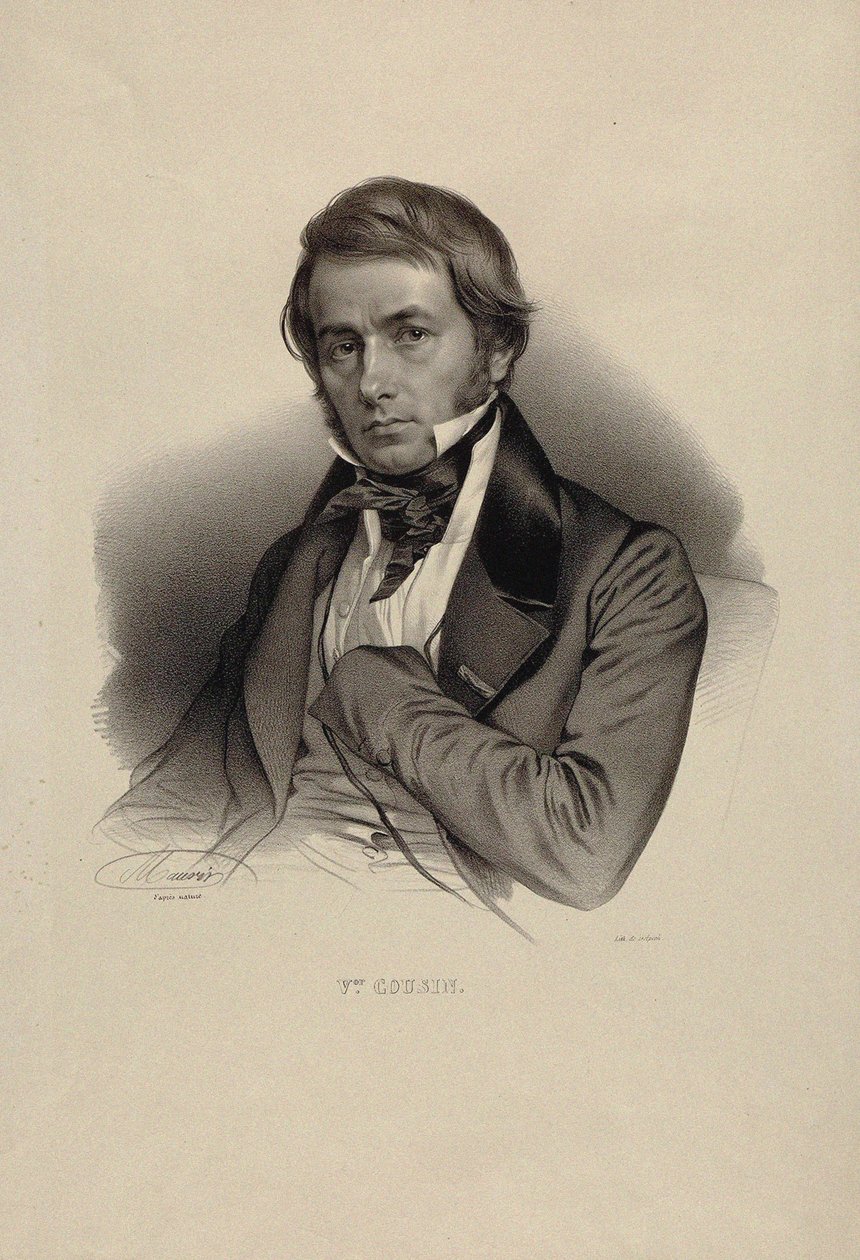 Portrett av filosofen Victor Cousin 1792-1867. av Nicolas Eustache Maurin