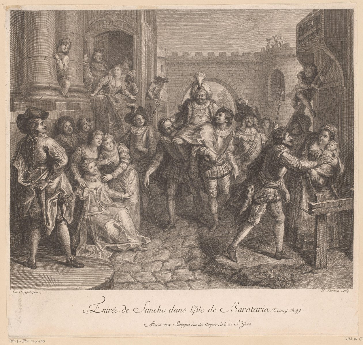 Innreise fra Sancho på øya Barataria Historien om Don Quixote fra La Mancha (serietittel) av Nicolas Henri Tardieu