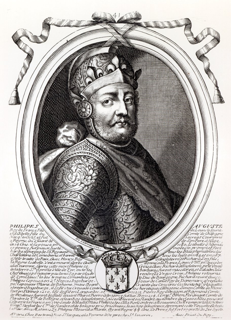 Philip Augustus II (1165-1223) Konge av Frankrike, fra 