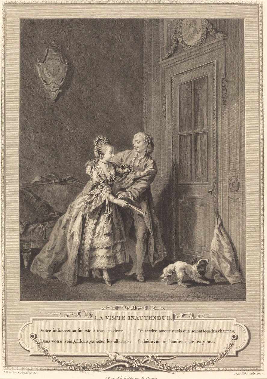 Det uventede besøket av Nicolas Joseph Voyez after Sigmund Freudenberger