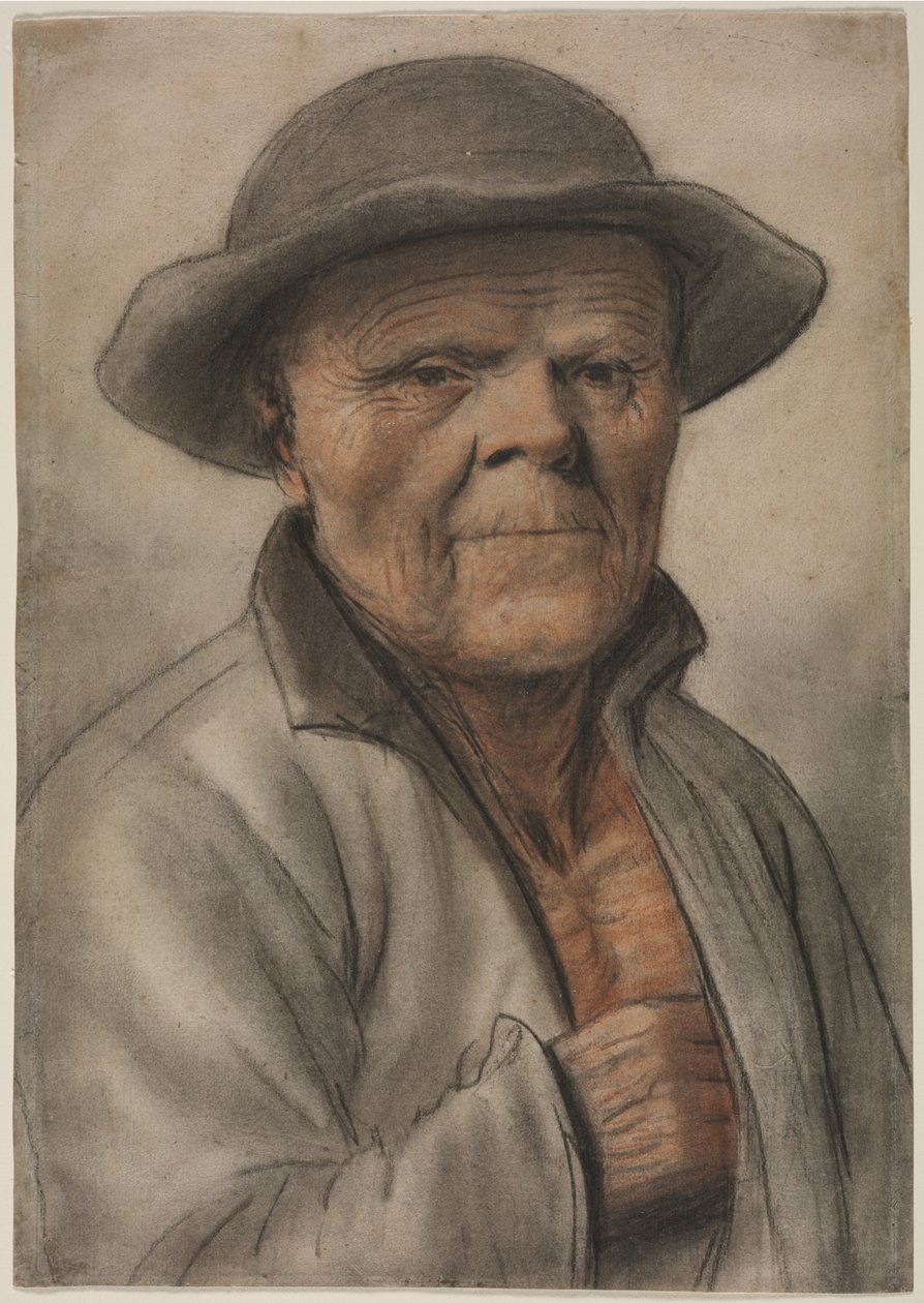 Portrett av en gammel mann, 1600-tallet. av Nicolas Lagneau