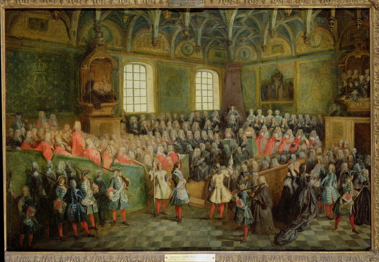 Justisseng holdt i parlamentet ved flertallet av Ludvig XV (1710-74), 22. februar 1723 av Nicolas Lancret