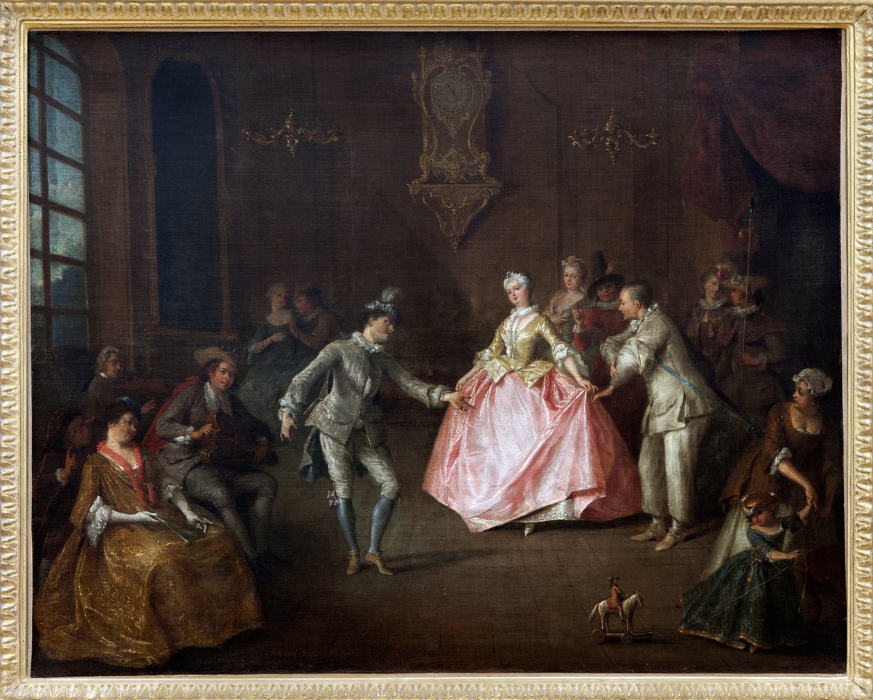 Før kostymeballet, Oljemaleri på lerret av Nicolas Lancret (1690-1743). Fotografi, KIM Youngtae, Nantes, Musee des Beaux Arts de Nantes. av Nicolas Lancret
