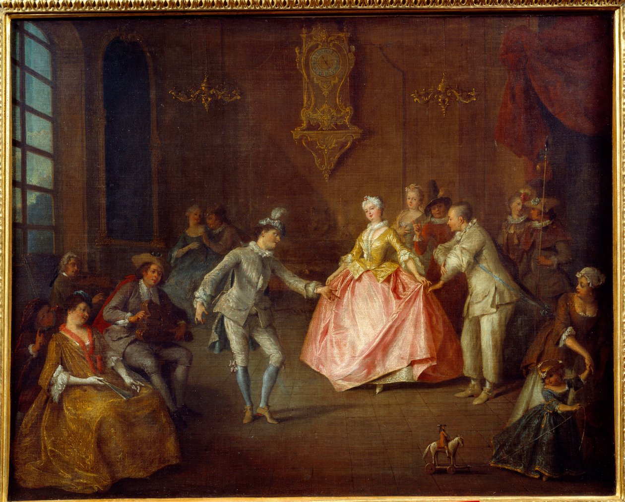 Før kostymeballet. Maleri av Nicolas Lancret (1690-1743) av Nicolas Lancret
