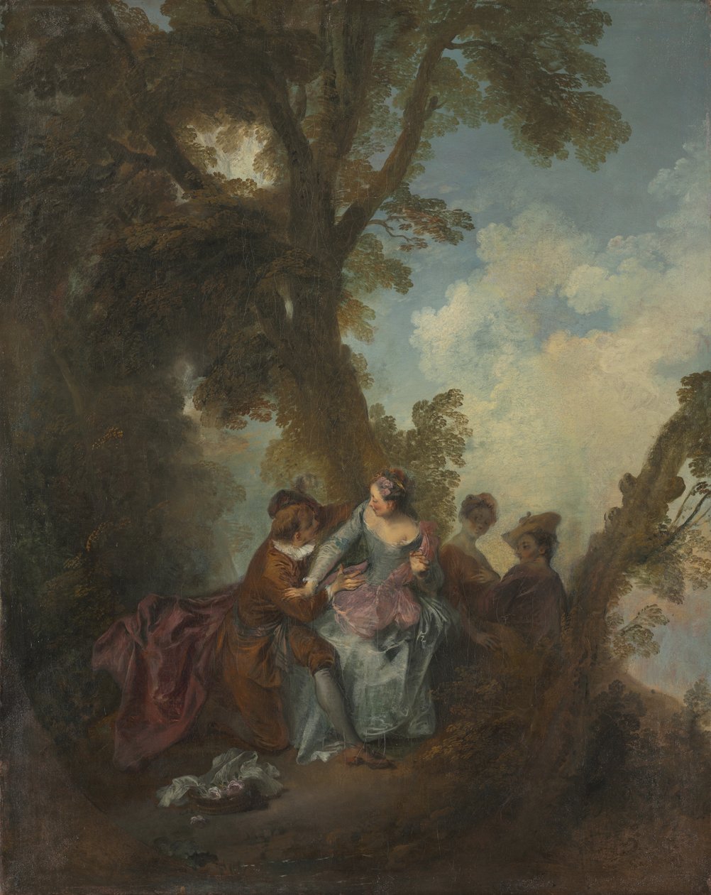 Kjærlighetserklæringen, ca. 1720 (olje på lerret) av Nicolas Lancret
