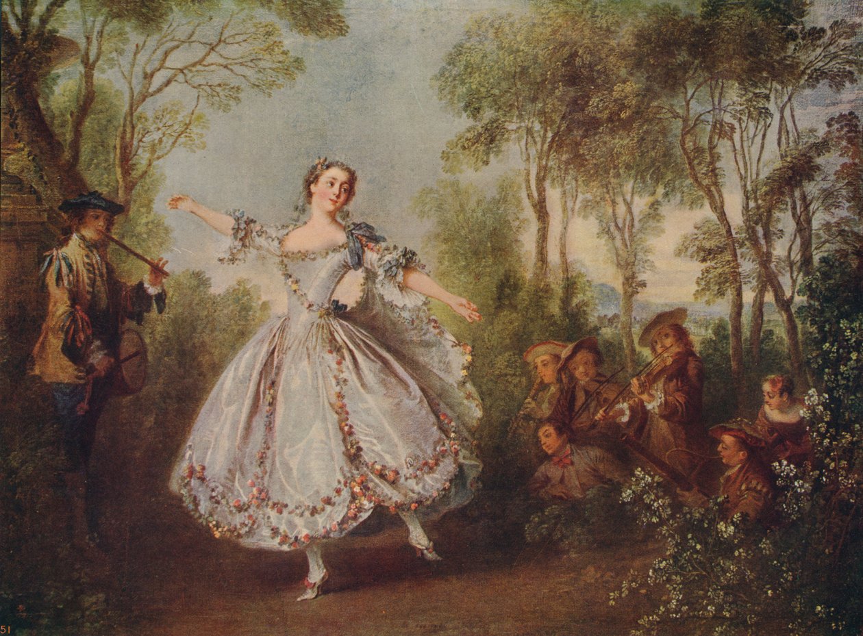 Mlle. Camargo Dancing, 1730, c1915 av Nicolas Lancret