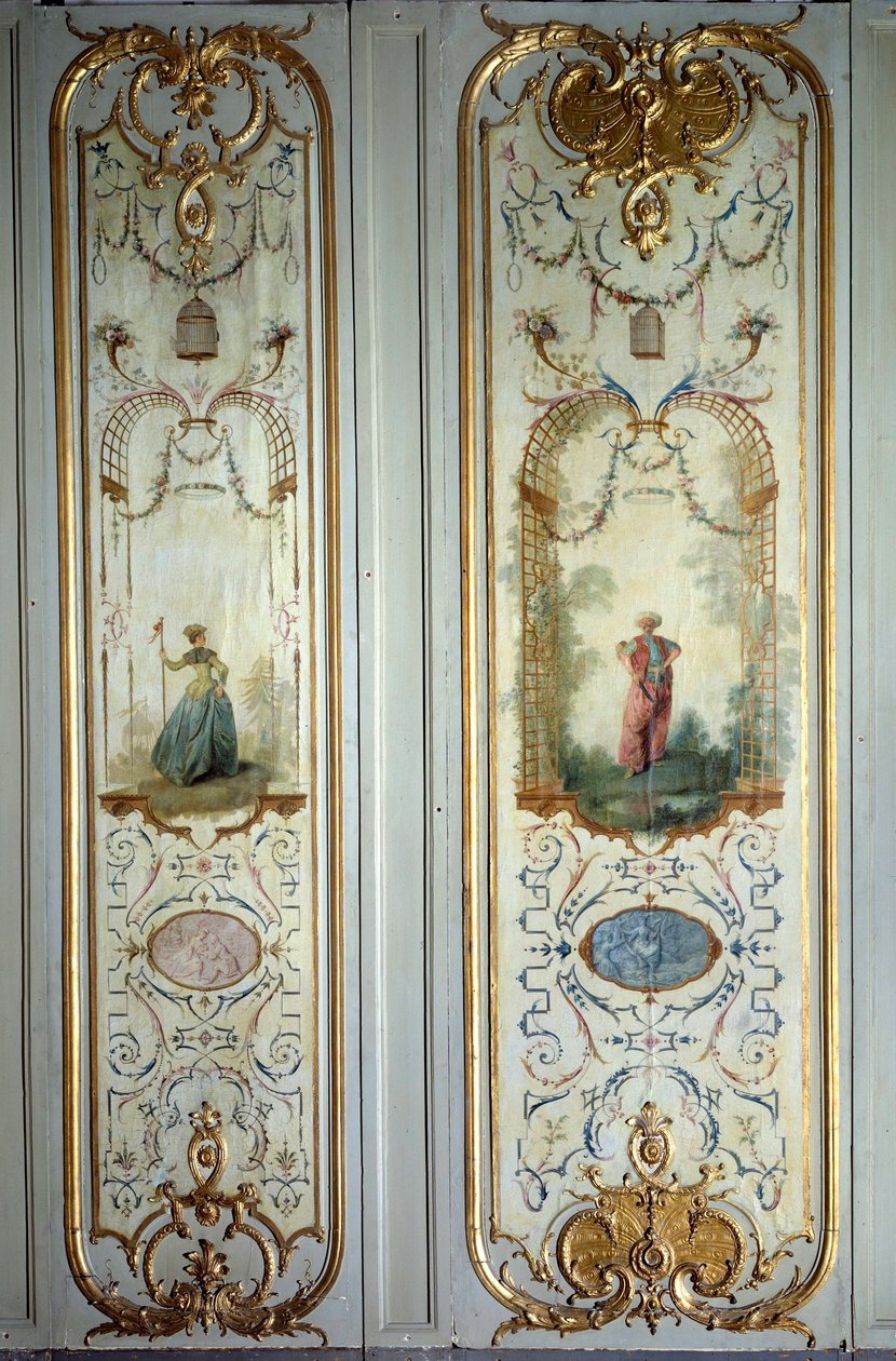 Malt panel av Hotel de Peyrenc realisert av Nicolas Lancret (1690-1743) 1725 Paris, dekorativ kunst av Nicolas Lancret