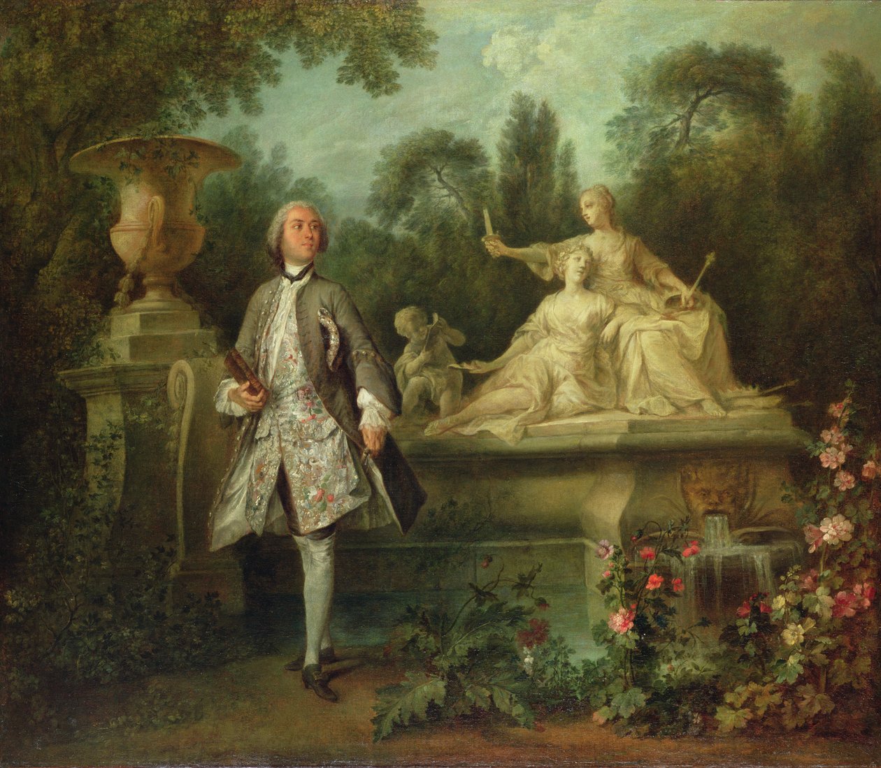 Portrett av skuespilleren Grandval, ca. 1742 (olje på lerret) av Nicolas Lancret