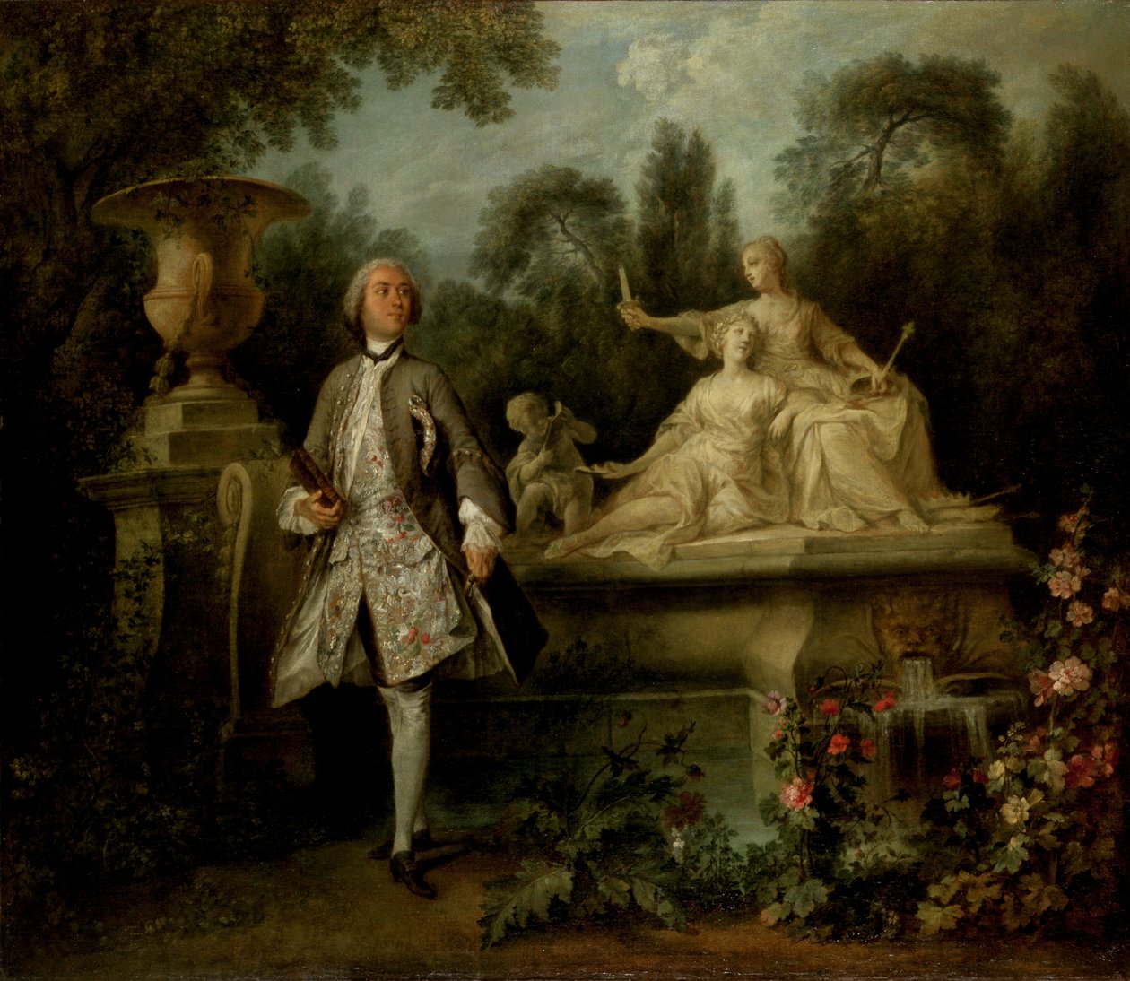 Portrett av skuespilleren Grandval, ca. 1742 (olje på lerret) av Nicolas Lancret