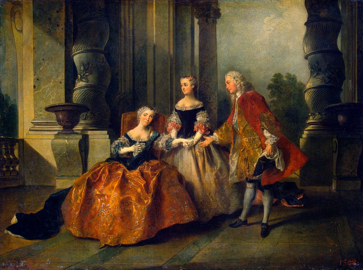 Scene fra tragedien Le Comte d