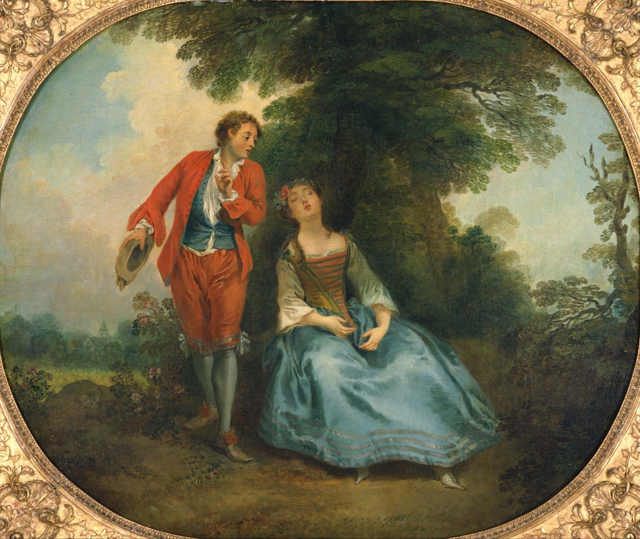 Sovende gjeterinne, ca 1730 av Nicolas Lancret