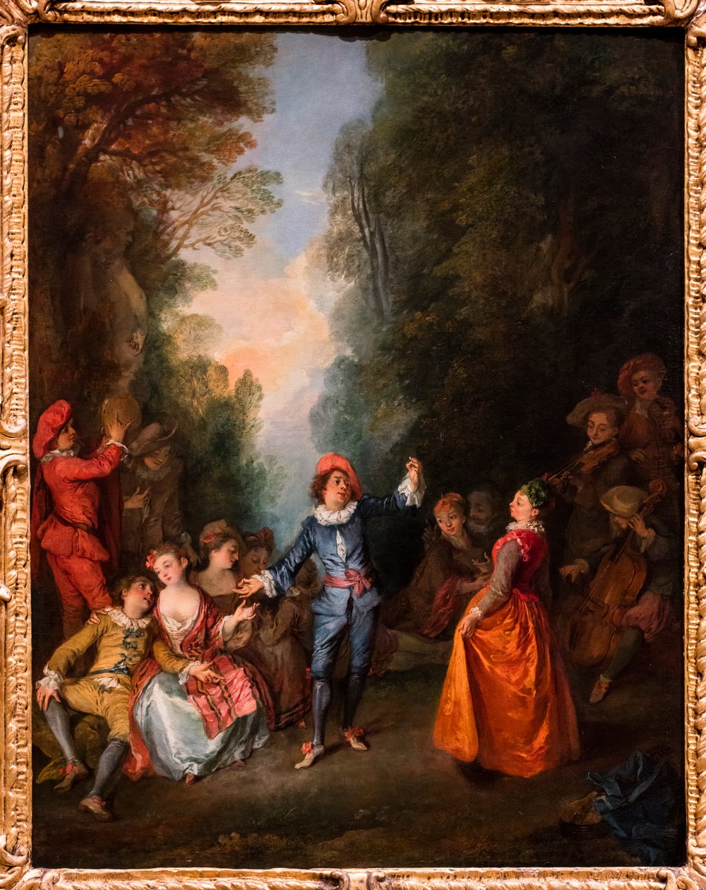 Dansen, ca. 1720 (olje på lerret) av Nicolas Lancret