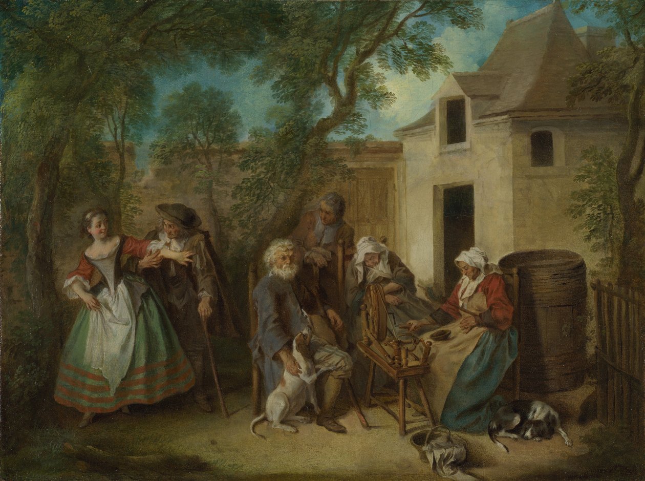 Menneskets fire aldre: alderdom, ca 1735 av Nicolas Lancret