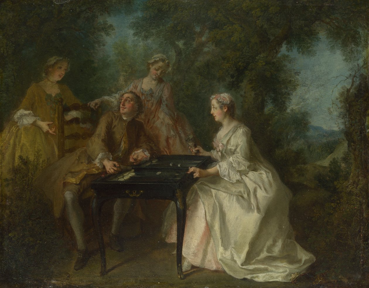 De fire tidene på dagen: Ettermiddag, ca. 1740 av Nicolas Lancret
