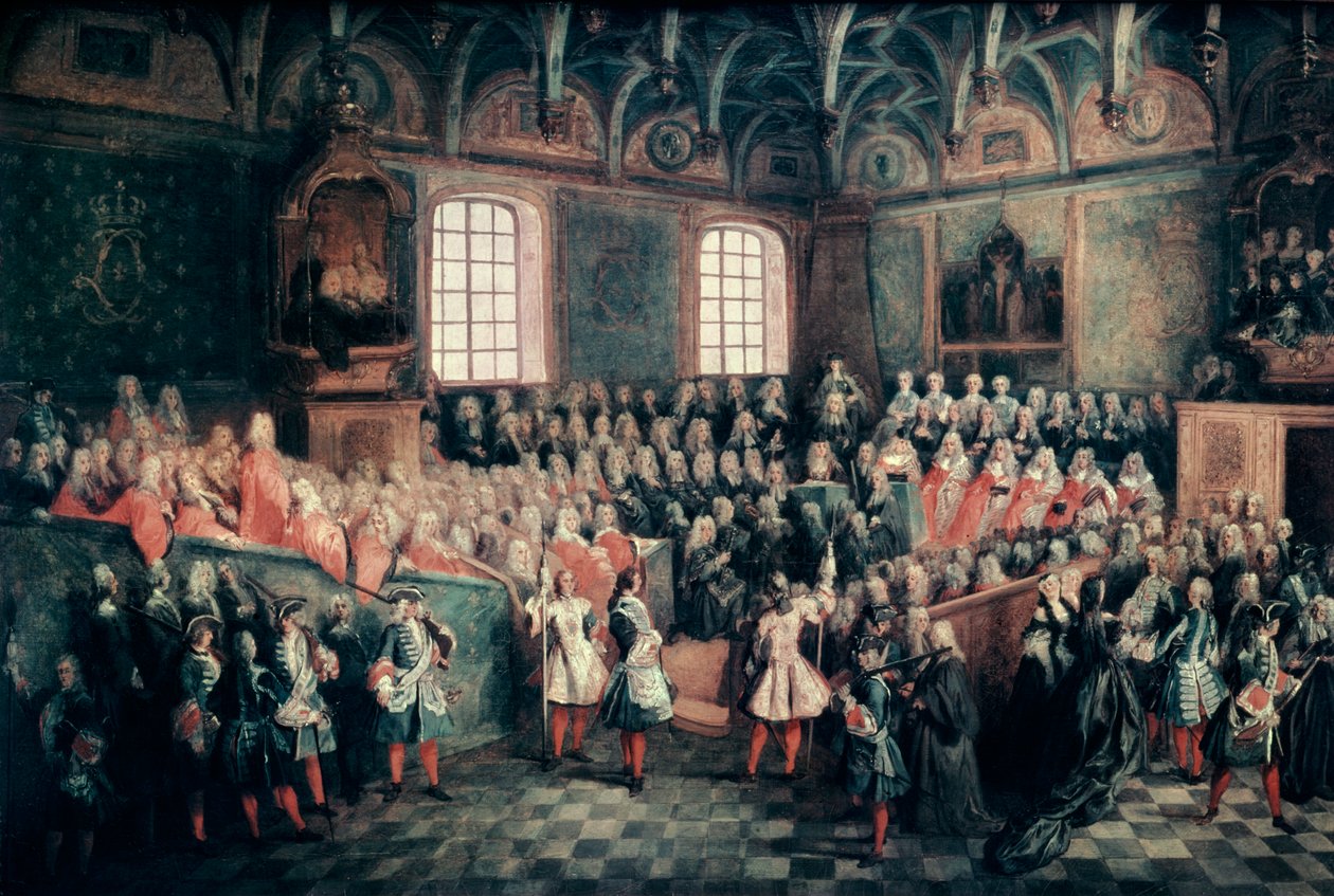 Justissetet i parlamentet i Paris, 1723 av Nicolas Lancret