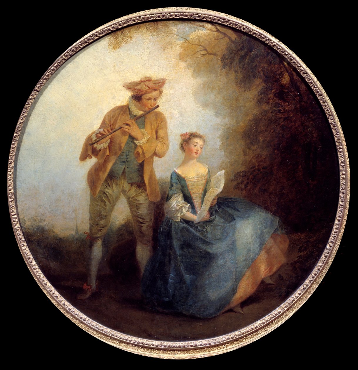 Duoen. Maleri av Nicolas Lancret (1690-1743) av Nicolas Lancret