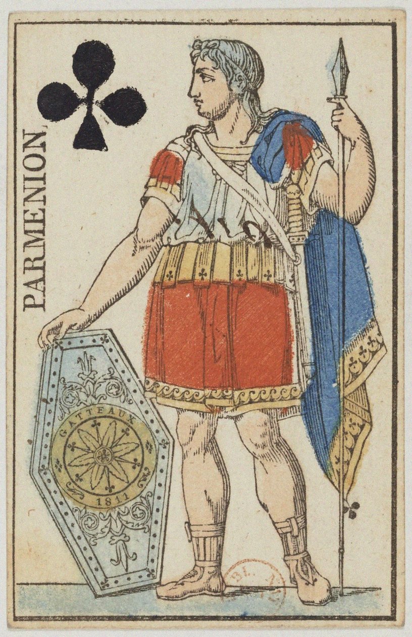 Parmenion. Fra: Ledende kort fra en kortstokk ved portrett av imperiet, 1811. av Nicolas Marie Gatteaux