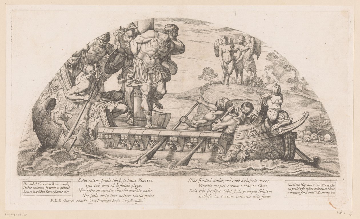 Odyssevs trosser sirenes sang Historier fra Odyssey (serietittel) av Nicolas Mignard