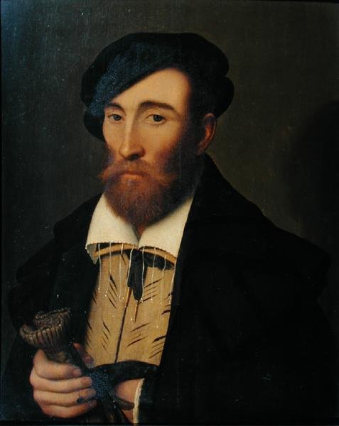 Portrett av en mann (olje på lerret) av Nicolas Neufchatel