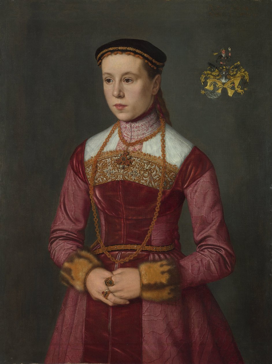 Portrett av en ung dame av Nicolas Neufchatel
