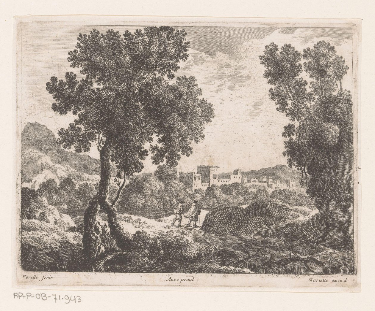 Landskap med to rullatorer av Nicolas Perelle