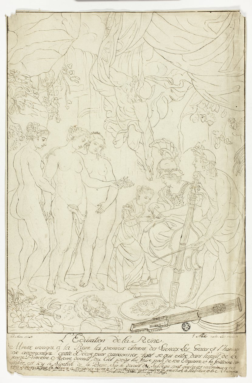Utdannelse av Marie de Medicis av Nicolas Pierre Loir