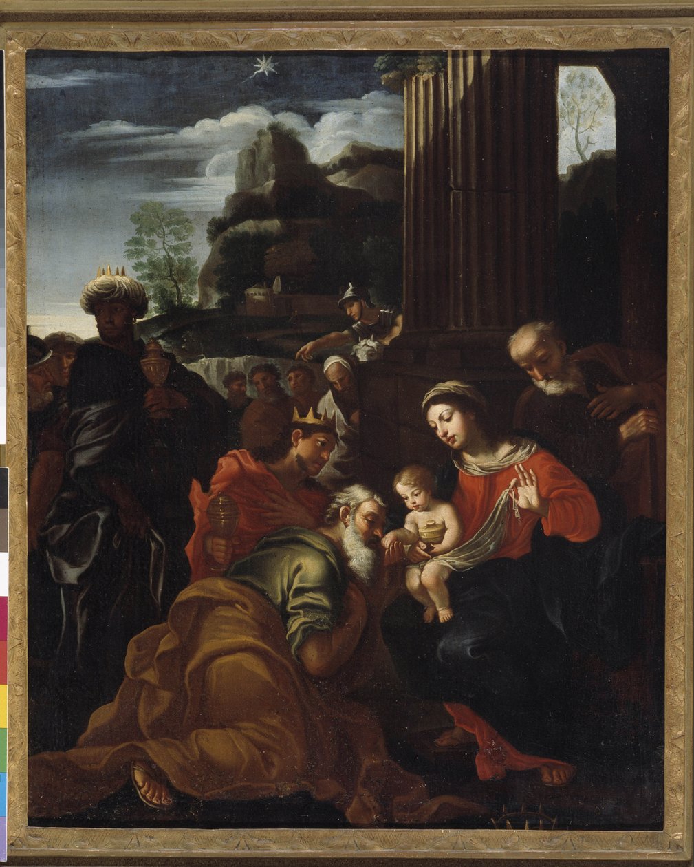Adoration of the Magi (olje på lerret) av Nicolas Pinson
