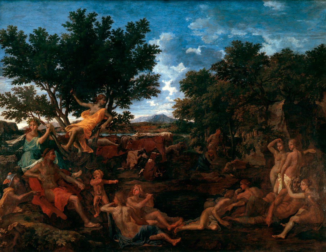 Apollo, elsker av Daphne, c1664 av Nicolas Poussin