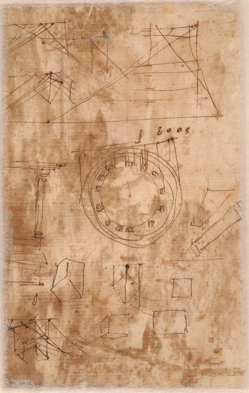 Arkitektoniske kruseduller (verso) av Nicolas Poussin