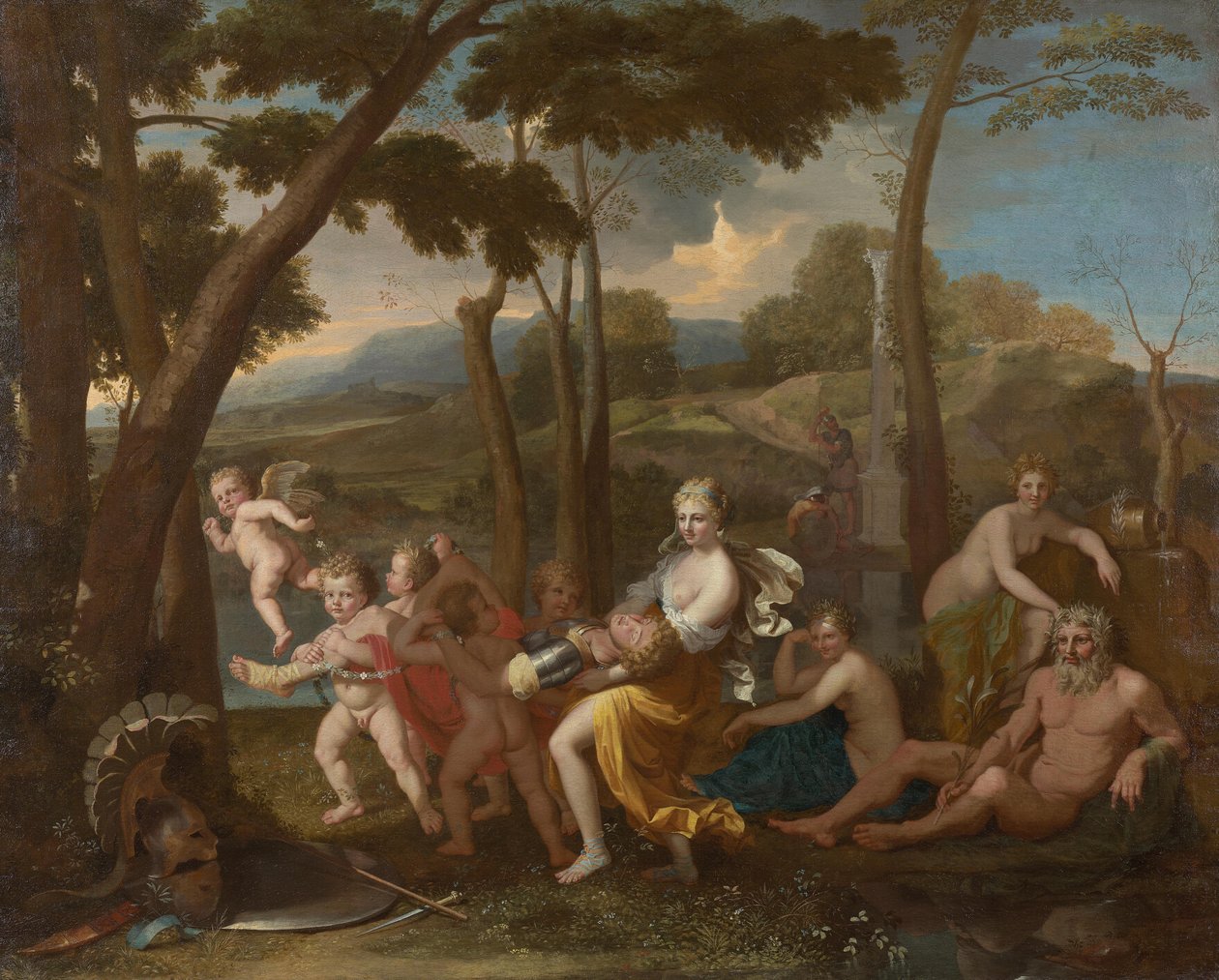 Armida bortfører den sovende Rinaldo av Nicolas Poussin