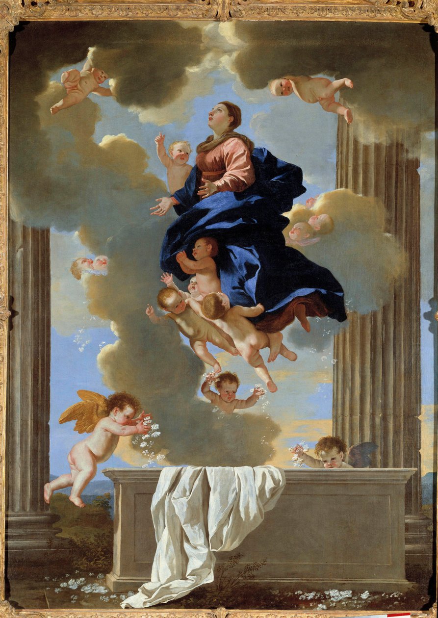 Antagelsen av jomfrumaleriet av Nicolas Poussin av Nicolas Poussin