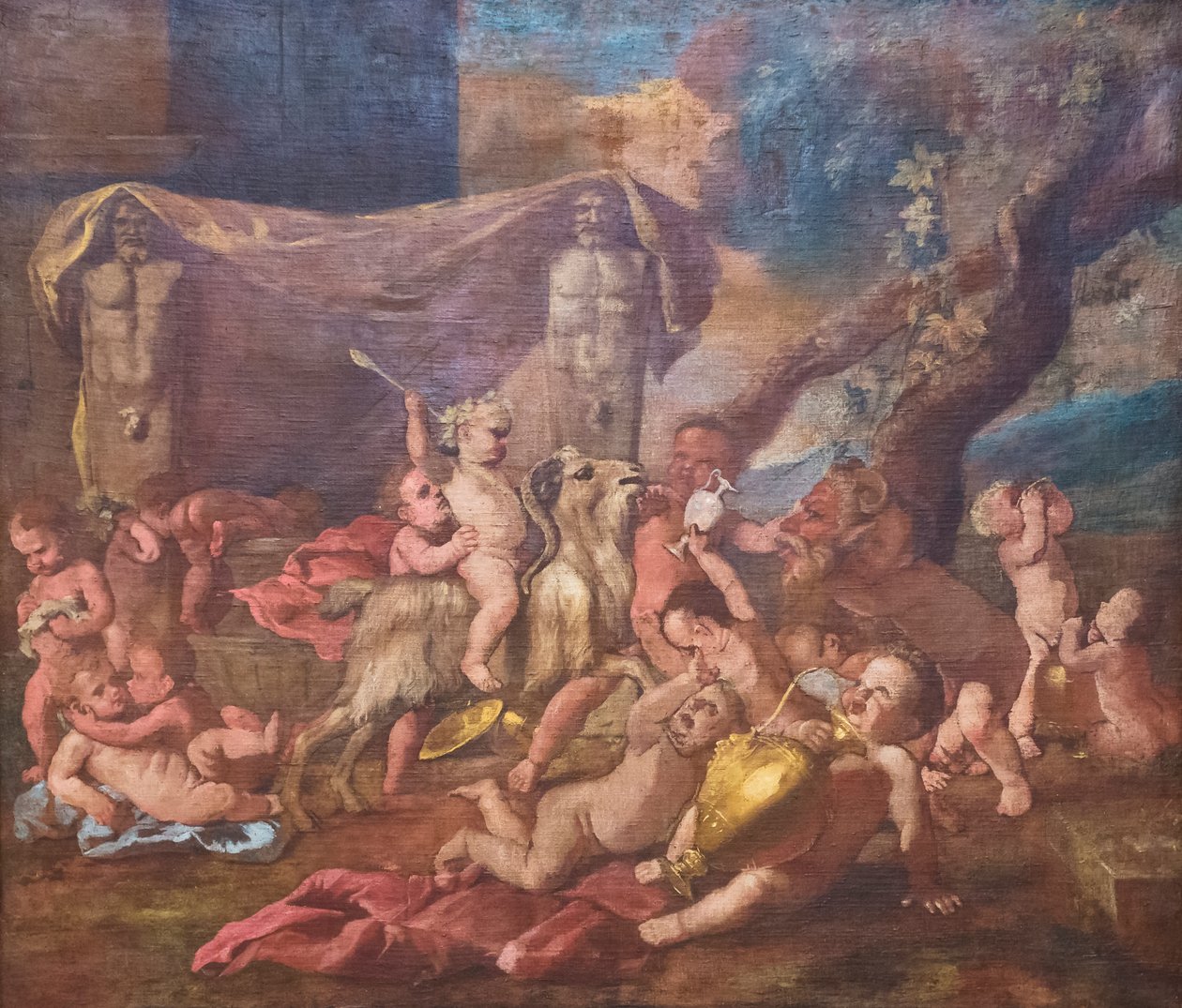 Baccanale (olje på lerret) av Nicolas Poussin