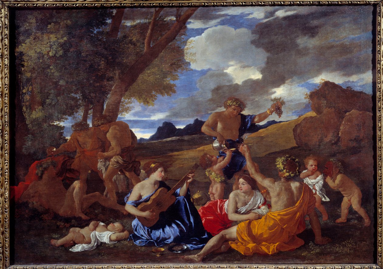 Bacchanale til gitaristen eller det store Bacchanale-maleriet av Nicolas Poussin av Nicolas Poussin