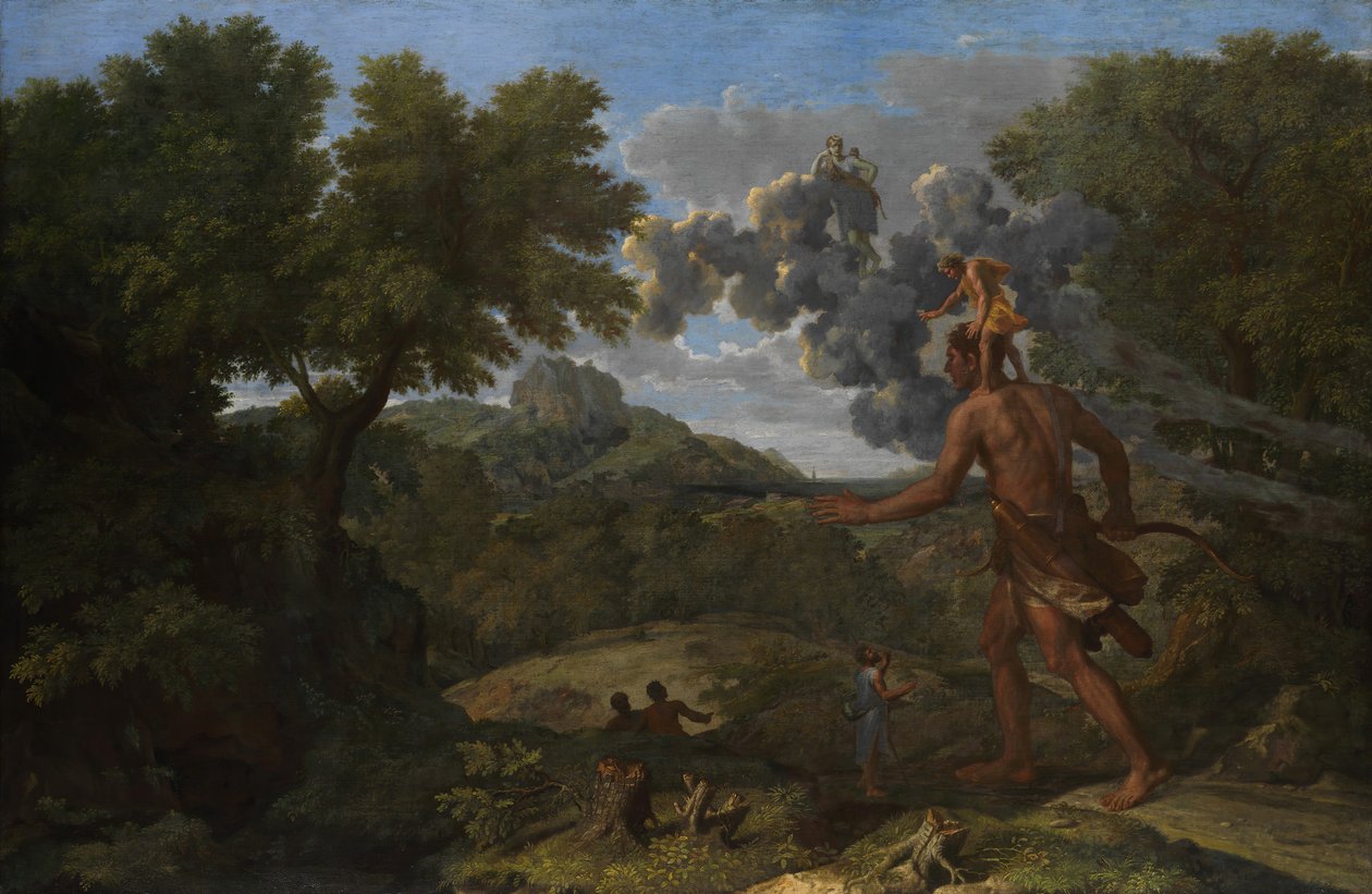 Blind Orion søker etter den stigende solen, 1658. av Nicolas Poussin