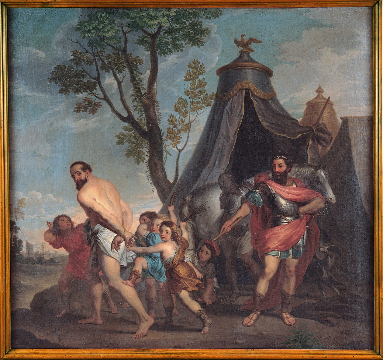 Camillus og skolemesteren i Falerii av Nicolas Poussin