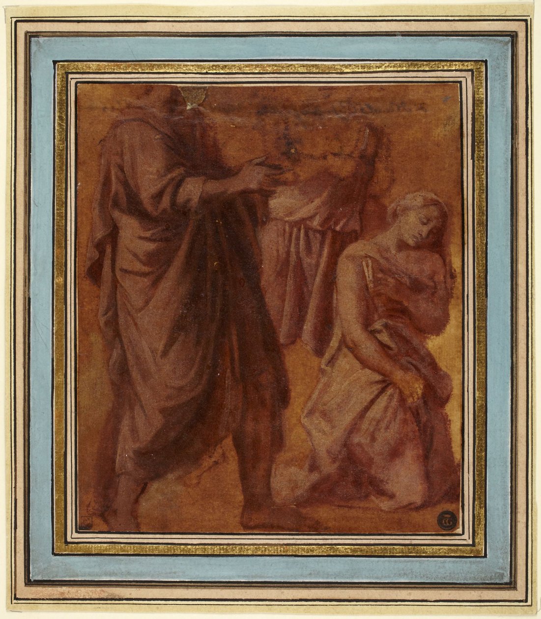 Christus und die Ehebrecherin av Nicolas Poussin