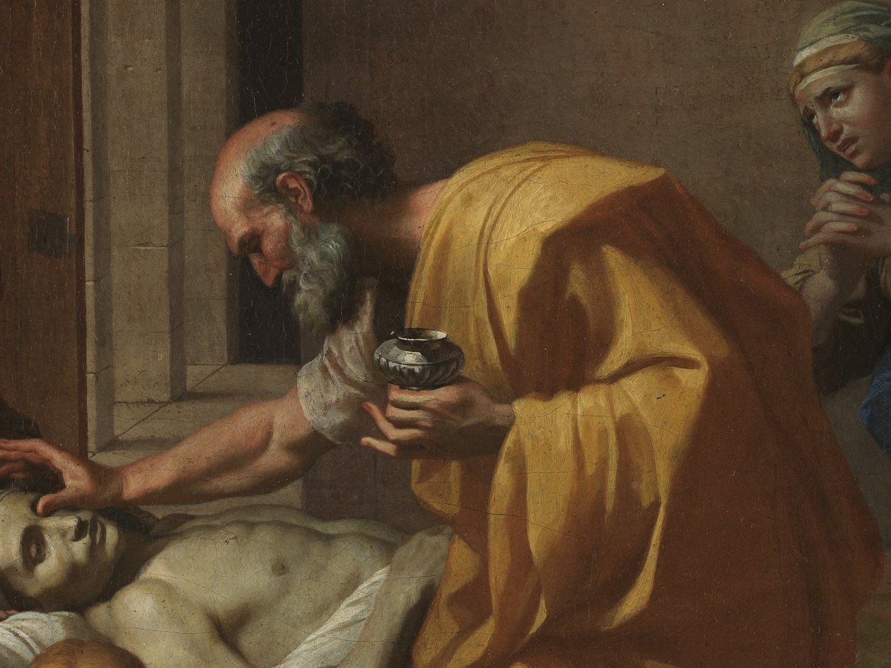 Extreme Unction, fra de syv sakramenter, 1638-40 av Nicolas Poussin
