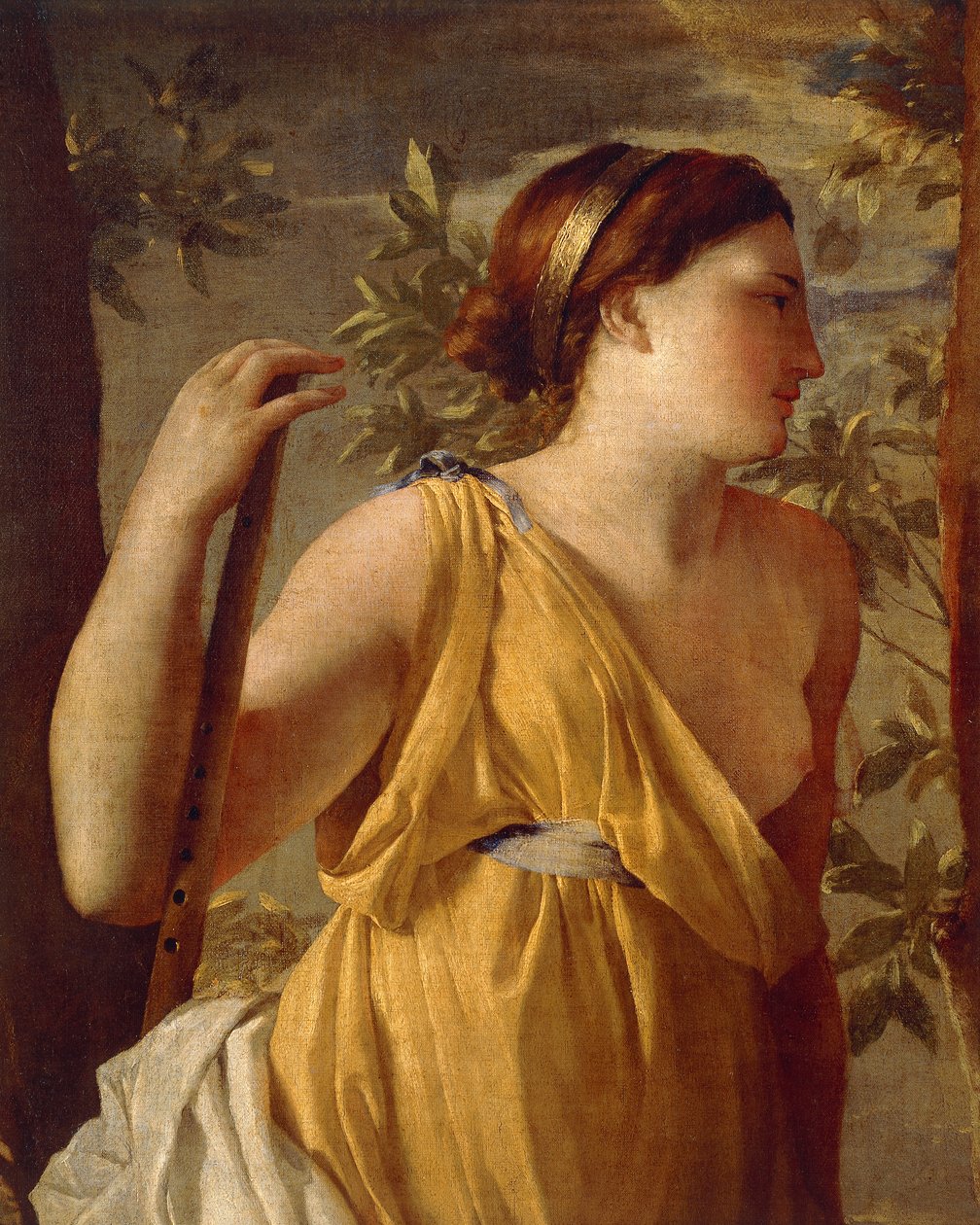 Inspirasjon av dikteren (detalj) rundt 1630 av Nicolas Poussin