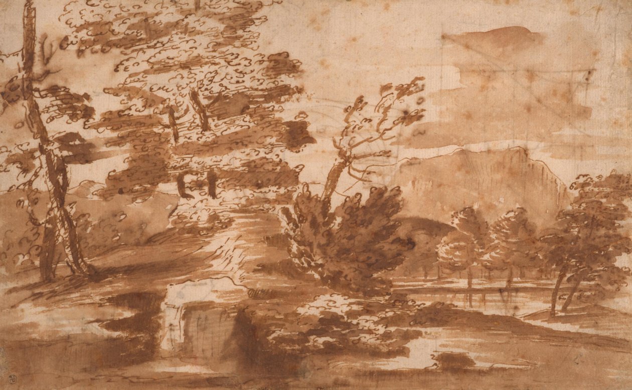 Landskap (forside) av Nicolas Poussin